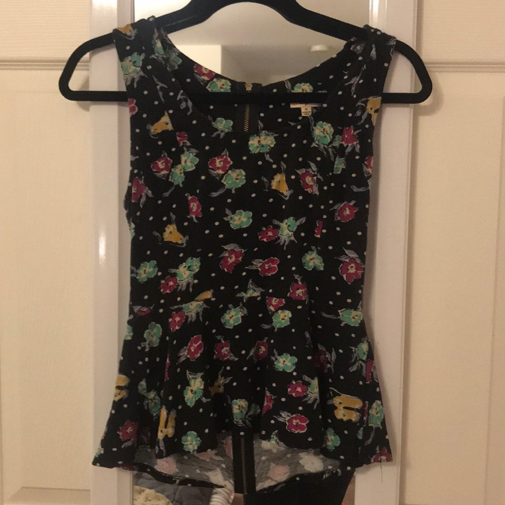 Nordstrom floral peplum top